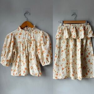 The New Society Girls 14 Fiorella Flower Set Top & Skirt